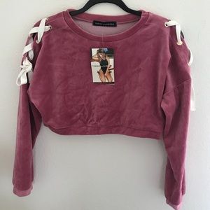 Naked Wardrobe Cropped Sweatshirt
